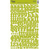 Jillibean Soup - Alphabeans Collection - Alphabet Cardstock Stickers - Glazed Green