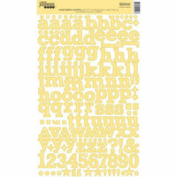 Jillibean Soup - Alphabeans Collection - Alphabet Cardstock Stickers - Mixed Yellow Sunshine