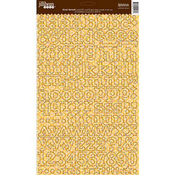 Jillibean Soup - Alphabeans Collection - Alphabet Cardstock Stickers - Diced Damask
