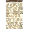 Jillibean Soup - Alphabeans Collection - Alphabet Chipboard Stickers - Newsprint