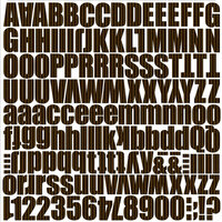 Jillibean Soup - Alphabeans Collection - Corrugated Alphabet - Bold Brown