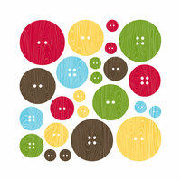 Jillibean Soup - Coconut Lime Soup Collection - Chipboard Buttons with Epoxy Accents