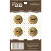 Jillibean Soup - Cool Beans - Wood Buttons - Etched Butterfly