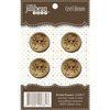 Jillibean Soup - Cool Beans - Wood Buttons - Etched Flowers