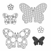 Jillibean Soup - Clear Acrylic Stamps - Butterflies