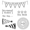 Jillibean Soup - Clear Acrylic Stamps - Birthday Party