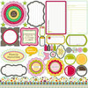 Jillibean Soup - Chilled Strawberry Soup Collection - Pea Pods - 12 x 12 Die Cut Paper - Shapes