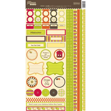 Jillibean Soup - Chicken Noodle Collection - Cardstock Stickers