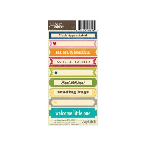 Jillibean Soup - Cardstock Stickers - Soup Labels - Card Sentiments II