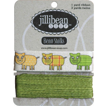 Jillibean Soup - Bean Stalks Collection - Ribbon - Pigs
