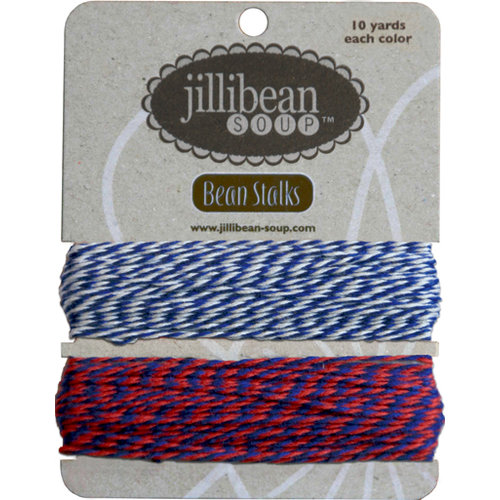 Jillibean Soup - Bean Stalks Collection - Bakers Twine - Navy and Red
