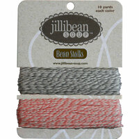 Jillibean Soup - Bean Stalks Collection - Bakers Twine - Gray and Light Pink