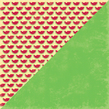 Jillibean Soup - Watermelon Gazpacho Collection - 12 x 12 Double Sided Paper -  Watermelon