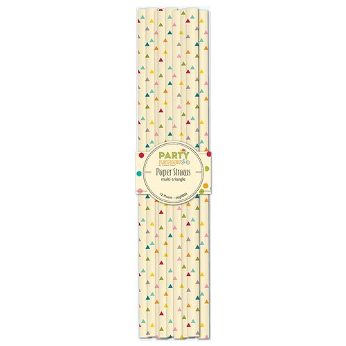 Jillibean Soup - Party Playground Collection - Paper Straws - Multi Triangle