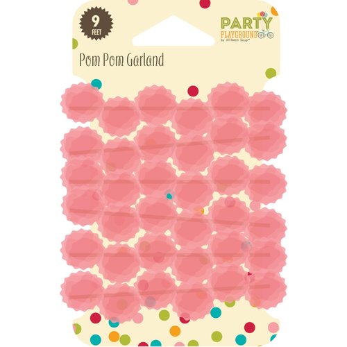 Jillibean Soup - Party Playground Collection - Pom Pom Garland - Cotton Candy Pink