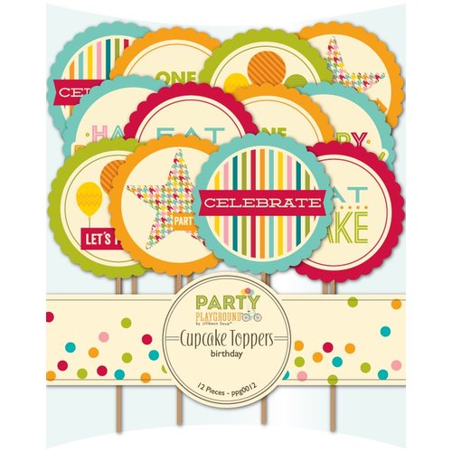 Jillibean Soup - Party Playground Collection - Cupcake Toppers - Birthday