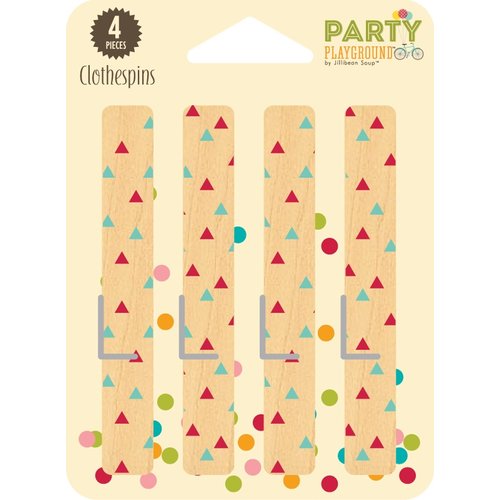 Jillibean Soup - Party Playground Collection - Clothespins - Multi Triangle