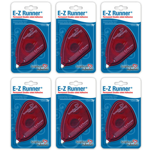 3L - Scrapbook Adhesives - E-Z Runner Permanent Tape - The 6 Pack Bargain Pack