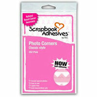 3L Scrapbook Adhesives - Pink Paper Photo Corners - National Breast Cancer Awareness, CLEARANCE