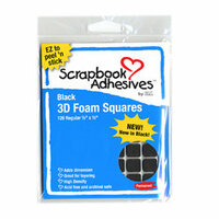 3L Scrapbook Adhesives - 3D Regular Foam Squares - Black, CLEARANCE