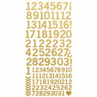 Kaisercraft - Foil Cardstock Stickers - Numbers - Metallic Gold
