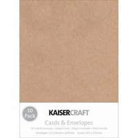 Kaisercraft - Card and Envelopes - C6 - Kraft
