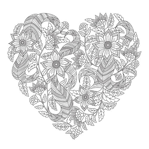 Kaisercraft - Kaisercolour - Card - Floral Heart