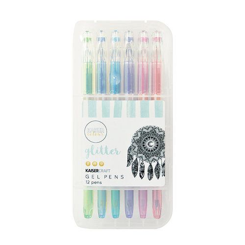 Kaisercraft - Kaisercolour - Gel Pens - Glitter - 12 Pack