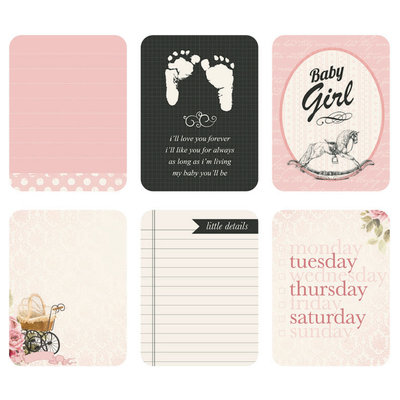 Kaisercraft - Captured Moments Collection - 3 x 4 Cards - Rock a Bye Baby Girl