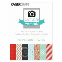 Kaisercraft - Captured Moments Collection - Christmas - 3 x 4 Cards - Peppermint Swirl