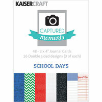 Kaisercraft - Captured Moments Collection - 3 x 4 Double Sided Journal Cards - School Days