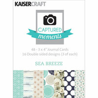 Kaisercraft - Captured Moments Collection - 3 x 4 Double Sided Journal Cards - Sea Breeze