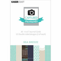 Kaisercraft - Captured Moments Collection - 4 x 6 Double Sided Journal Cards - Sea Breeze