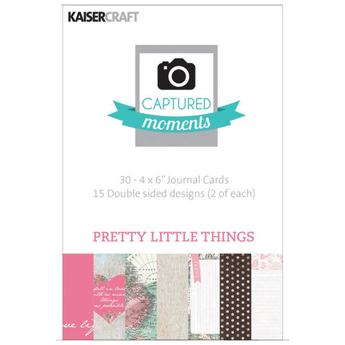 Kaisercraft - Captured Moments Collection - 4 x 6 Double Sided Journal Cards - Pretty Little Things