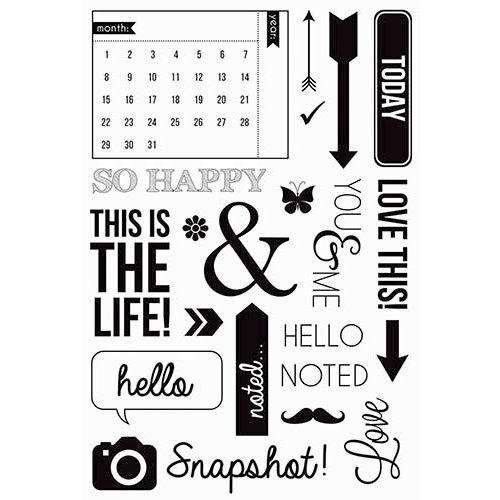 Kaisercraft - Captured Moments Collection - Clear Acrylic Stamps - Calendar