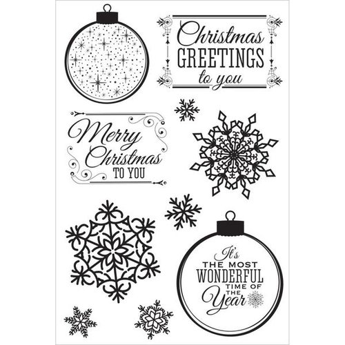 Kaisercraft - Silver Bells Collection - Christmas - Clear Acrylic Stamps
