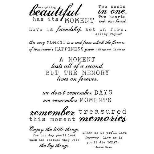 Kaisercraft - Clear Acrylic Stamps - Sentiments - Moments
