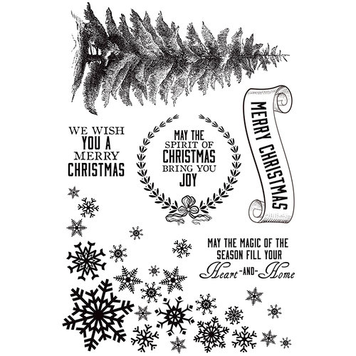 Kaisercraft - Frosted Collection - Christmas - Clear Acrylic Stamps