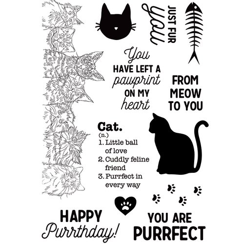 Kaisercraft - Pawfect Collection - Clear Acrylic Stamps - Cat