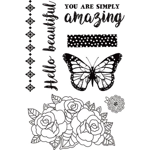 Kaisercraft - Indigo Skies Collection - Clear Acrylic Stamps