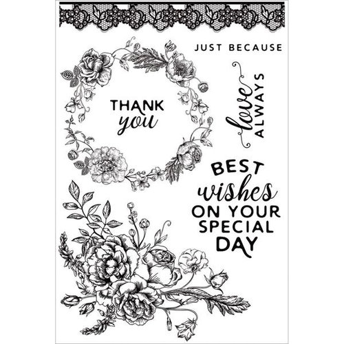 Kaisercraft - Sage and Grace Collection - Clear Acrylic Stamps