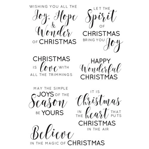 Kaisercraft - Christmas Edition Collection - Clear Acrylic Stamps - Sentiments - Traditional