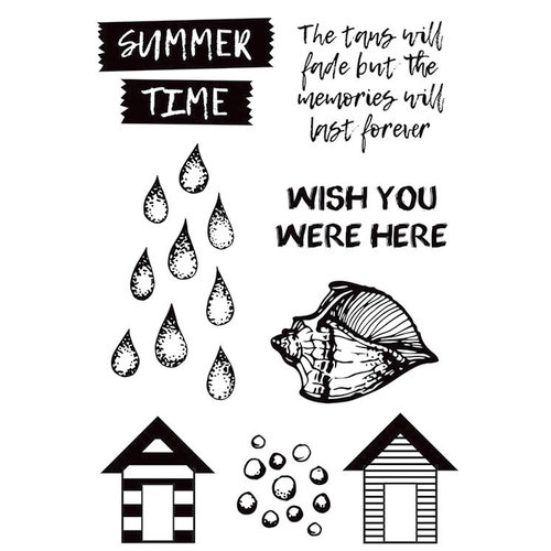 Kaisercraft - Summer Splash Collection - Clear Acrylic Stamps