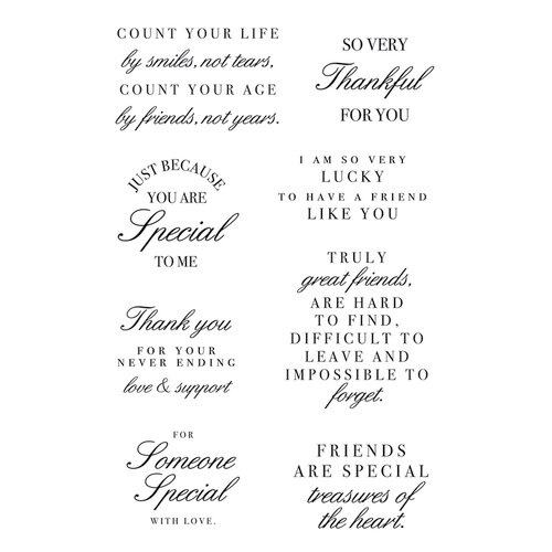 Kaisercraft - Clear Acrylic Stamps - Friendship Sentiment