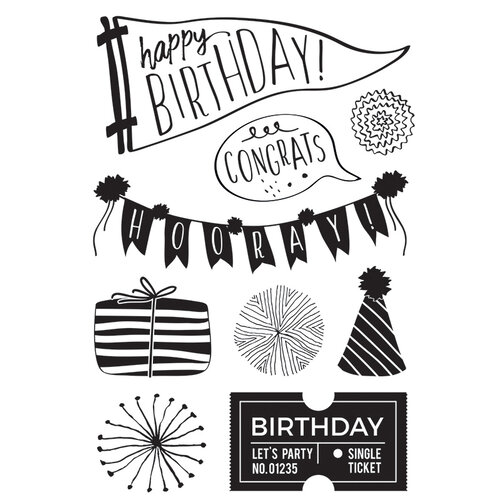 Kaisercraft - Oh Happy Day Collection - Clear Acrylic Stamps