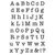 Kaisercraft - Clear Acrylic Stamp - Typewriter Font