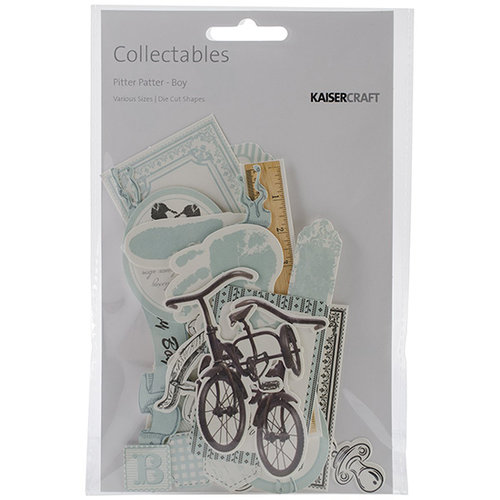 Kaisercraft - Pitter Patter Collection - Collectables - Die Cut Cardstock Pieces - Boy