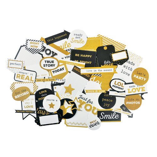 Kaisercraft - A Touch of Gold Collection - Collectables - Die Cut Cardstock Pieces