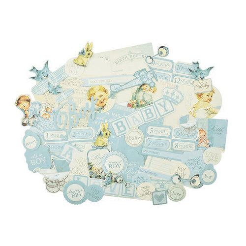 Kaisercraft - Peek-A-Boo Collection - Collectables - Die Cut Cardstock Pieces - Boy