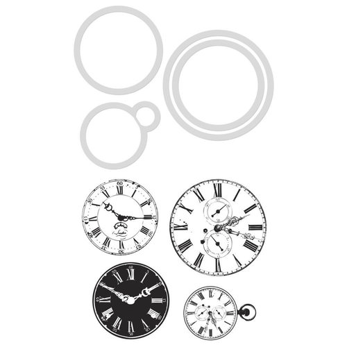 Kaisercraft - Decorative Dies and Clear Acrylic Stamps - Vintage Clocks